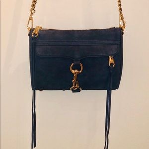 Rebecca Minkoff Navy Suede Crossbody Bag